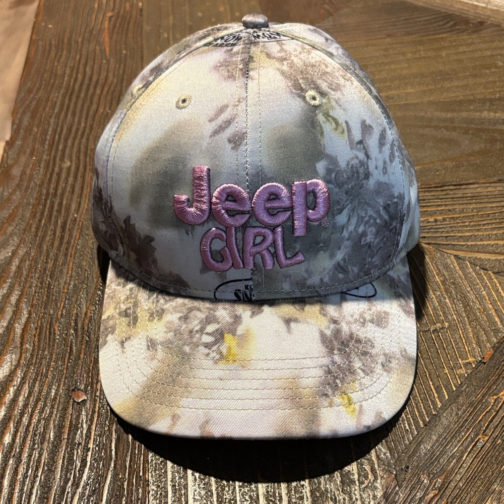 Jeep Girl Snow Camo Cap - Pink and Gray